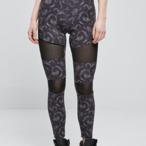 Urban Classics - Tech Mesh AOP Black Paisley - Leggings