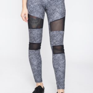 Urban Classics - Tech Mesh AOP Blackzen - Leggings