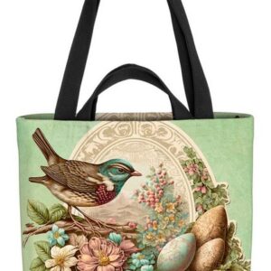 VOID Henkeltasche (1-tlg), Vogel Ostern Eier Blumen Tasche Einkaufstasche Ostern Shopper Bag