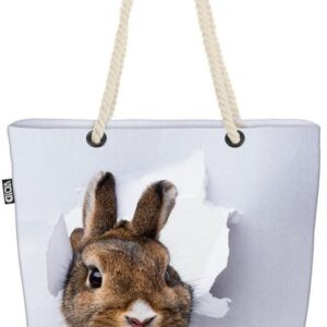 VOID Strandtasche (1-tlg), Hase Häschen Tier Ostern Hase Häschen Tier Ostern Haustier Meister La