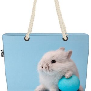 VOID Strandtasche (1-tlg), Osterhase Osterei Ostern Osterhase Osterei Ostern Ostereier Hase Oste