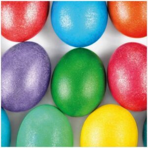 Wallario Glasbild, Bunte Oster-Eier in Nahaufnahme mit kräftigen Farben, in verschiedenen Ausführungen