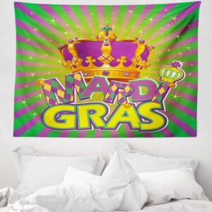 Wandteppich aus Weiches Mikrofaser Stoff Für das Wohn und Schlafzimmer, Abakuhaus, rechteckig, Karneval Antique Crown Retro
