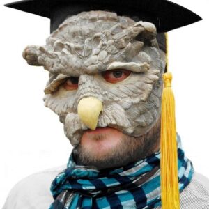 Wizardo Verkleidungsmaske Komischer Kauz Maske, Eine lustige Eulenmaske für Karneval und Verkleidungspartys