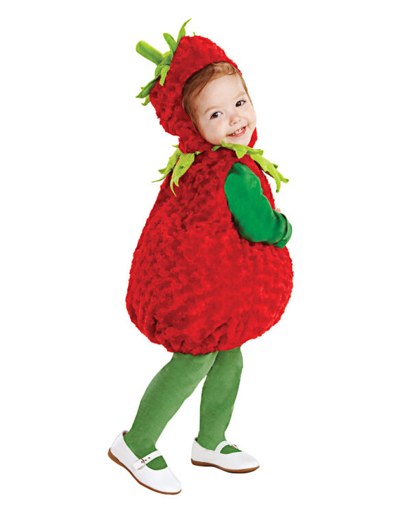 Zuckersüßes Erdbeeren Babykostüm für Karneval L