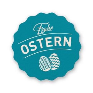 itenga Aufkleber Itenga Sticker 10 x Frohe Ostern blau