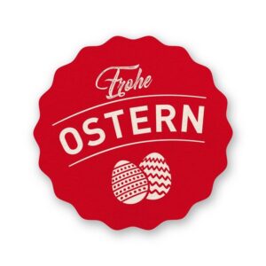 itenga Aufkleber Itenga Sticker 10 x Frohe Ostern rot
