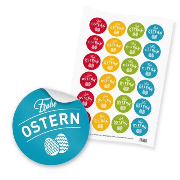 itenga Aufkleber itenga Stickerbogen Frohe Ostern Mix (Motiv 95)