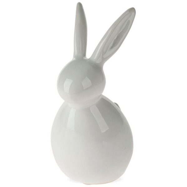 matches21 HOME & HOBBY Dekofigur Osterhase Dolomit weiß modern Frühlingsdeko Ostern 14,5 cm (1 St)