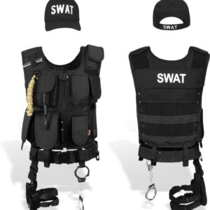 normani Polizei-Kostüm SWAT/POLICE/SECURITY Kostüm Karneval, Einsatzkostüm Agentenkostüm Karneval Verkleidung SWAT FBI POLICE SECURITY Faschingskostüm