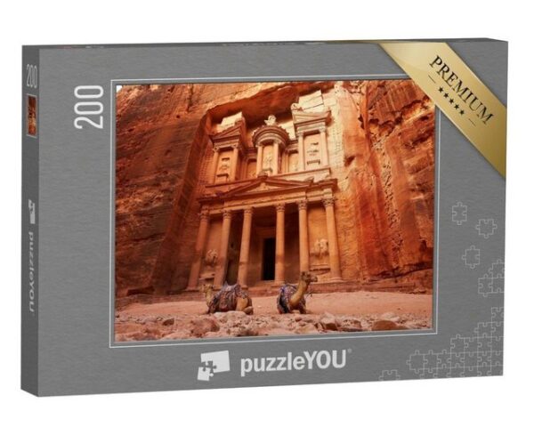 puzzleYOU Puzzle Al Khazneh: Schatzkammer der Stadt Petra, 200 Puzzleteile, puzzleYOU-Kollektionen Naher Osten