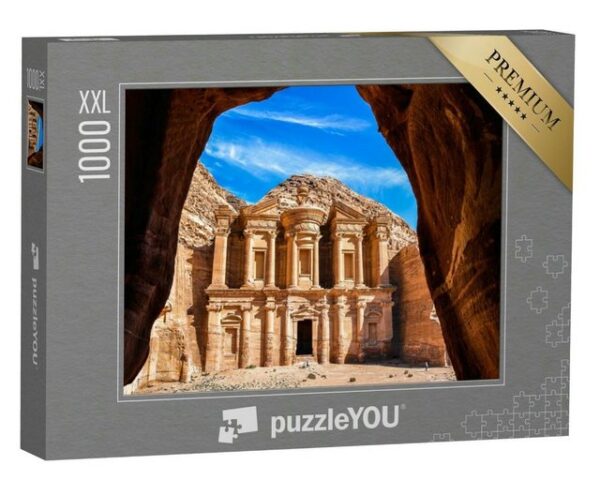 puzzleYOU Puzzle Blick aus einer Höhle des Ad Deir-Klosters, Petra, 1000 Puzzleteile, puzzleYOU-Kollektionen Naher Osten
