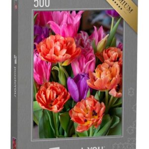puzzleYOU Puzzle Bunter Blumenstrauß aus Tulpen an Ostern, 500 Puzzleteile, puzzleYOU-Kollektionen Blumen