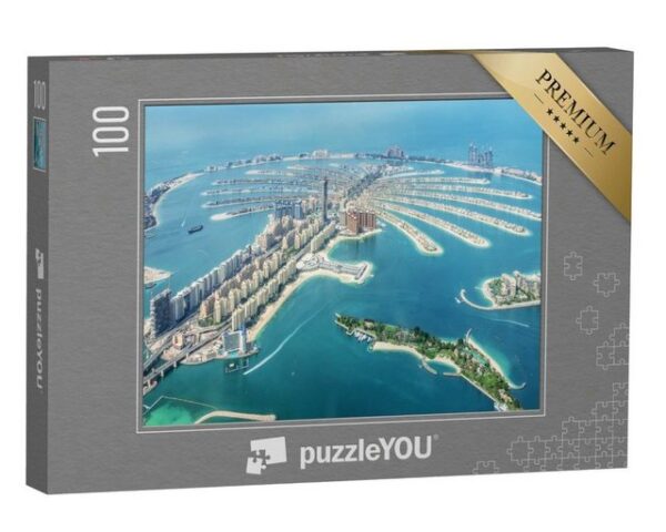 puzzleYOU Puzzle Dubai Palm Jumeirah, Vereinigte Arabische Emirate, 100 Puzzleteile, puzzleYOU-Kollektionen Arabien, Naher Osten