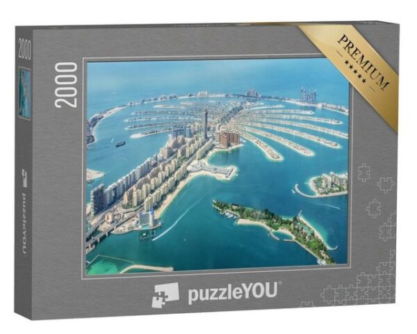 puzzleYOU Puzzle Dubai Palm Jumeirah, Vereinigte Arabische Emirate, 2000 Puzzleteile, puzzleYOU-Kollektionen Arabien, Naher Osten