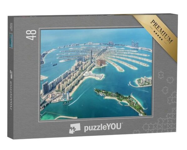 puzzleYOU Puzzle Dubai Palm Jumeirah, Vereinigte Arabische Emirate, 48 Puzzleteile, puzzleYOU-Kollektionen Arabien, Naher Osten