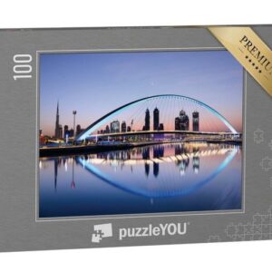 puzzleYOU Puzzle Dubai mit Wasserkanal: Sonnenaufgang, 100 Puzzleteile, puzzleYOU-Kollektionen Naher Osten