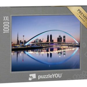 puzzleYOU Puzzle Dubai mit Wasserkanal: Sonnenaufgang, 1000 Puzzleteile, puzzleYOU-Kollektionen Naher Osten