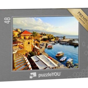 puzzleYOU Puzzle Hafen und Wasserfront in Byblos, Libanon, 48 Puzzleteile, puzzleYOU-Kollektionen Naher Osten