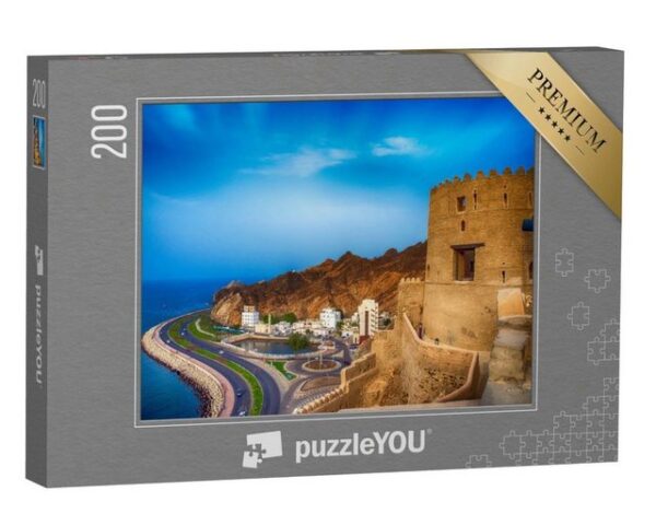 puzzleYOU Puzzle Landkarte der Mutrah Corniche in Muscat, Oman, 200 Puzzleteile, puzzleYOU-Kollektionen Naher Osten