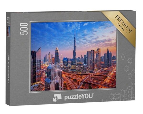 puzzleYOU Puzzle Zentrum von Dubai, Vereinigte Arabische Emirate, 500 Puzzleteile, puzzleYOU-Kollektionen Naher Osten