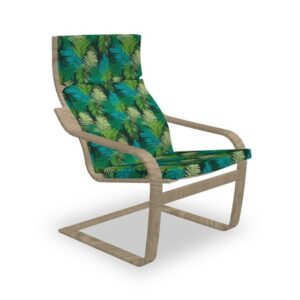 Abakuhaus Stuhlkissen Sitzkissen mit Stuhlkissen mit Hakenschlaufe und Reißverschluss, Palmblatt Tropischen Dschungel Motive