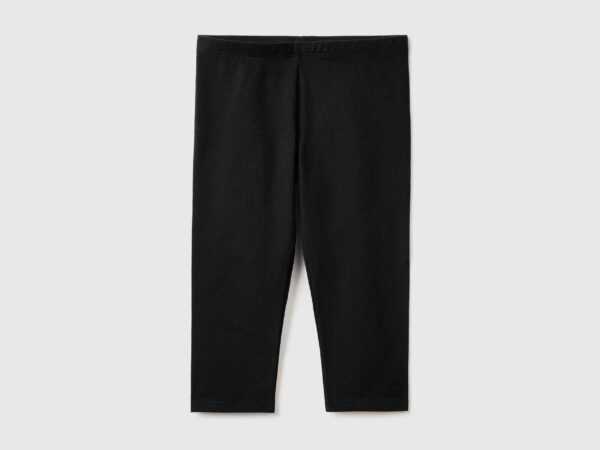 Benetton, Kniefreie Leggings, größe S, Schwarz, female