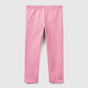 Benetton, Leggings Aus Stretchiger Baumwolle, größe 82, Pink, female