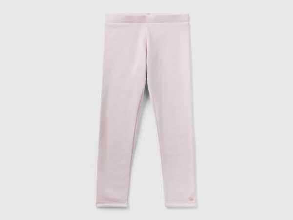 Benetton, Warme Angeraute Leggings, größe M, Pink, female