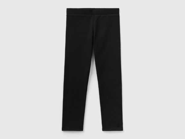 Benetton, Warme Angeraute Leggings, größe M, Schwarz, female