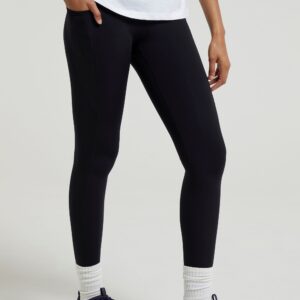 Blackout Damen-Leggings mit hoher Taille - Schwarz