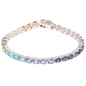 CM Edelsteinzauber Tennis-Armband , ""Rainbow Explosion"", Silber 925 x Edelsteinmix