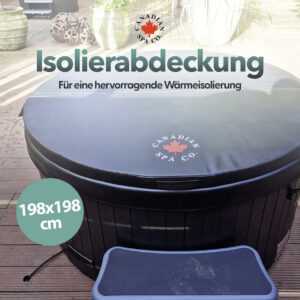 Canadian Spa Whirlpool-Isolierabdeckung Ø 198cm grau universal passend