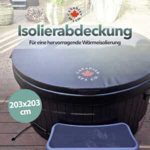 Canadian Spa Whirlpool-Isolierabdeckung Ø 203cm grau universal passend