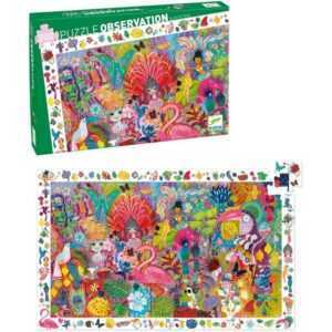 DJECO Spiel, DJ07452 Wimmelpuzzle - Rio Karneval, 200 Teile