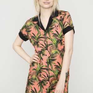 Fred Perry x Amy Winehouse - Palm Print Shirt Coral Heat - Kleid