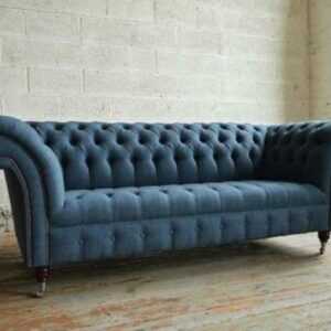 JVmoebel 3-Sitzer Chesterfield Couch Textil 3 Sitzer XXL Big Sofa Couchen