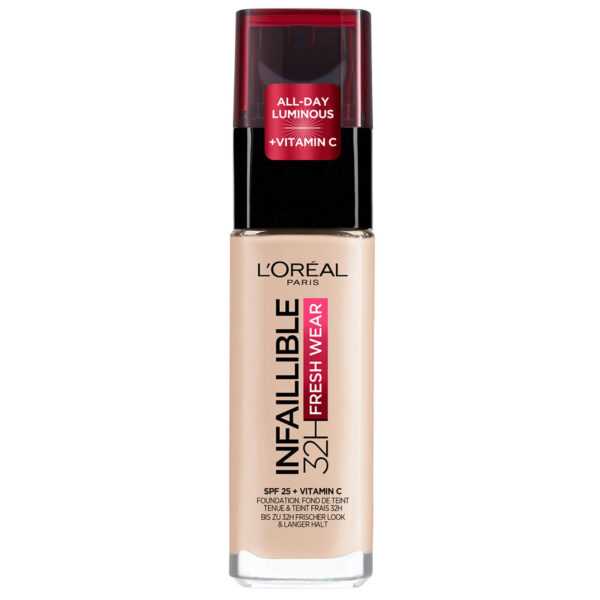 L'Oréal Paris Infallible 24hr Freshwear Liquid Foundation (หลากหลายเฉดสี) - 015 Porcelaine