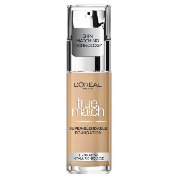 L'Oreal Paris True Match Liquid Foundation with SPF and Hyaluronic Acid 30ml (เฉดสีต่างๆ) - 3N Creamy Beige