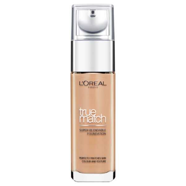 L'Oreal Paris True Match Liquid Foundation with SPF and Hyaluronic Acid 30ml (เฉดสีต่างๆ) - 8W Golden Cappucino