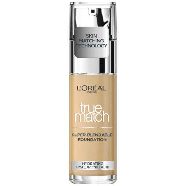 L'Oreal Paris True Match Liquid Foundation with SPF and Hyaluronic Acid 30ml (เฉดสีต่างๆ) - Golden Beige