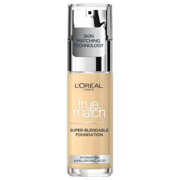L'Oreal Paris True Match Liquid Foundation with SPF and Hyaluronic Acid 30ml (เฉดสีต่างๆ) - Rose Ivory