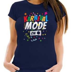 MoonWorks Print-Shirt Damen T-Shirt Karneval Fasching Spruch Konfetti Motiv Kostüm-Ersatz Ve mit Print