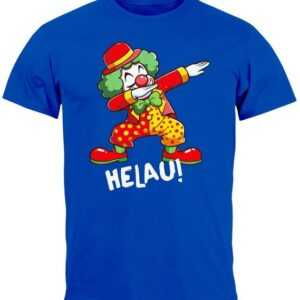 MoonWorks Print-Shirt Herren T-Shirt Fasching Karneval Dabbing Clown Kostüm-Ersatz Last Minu mit Print