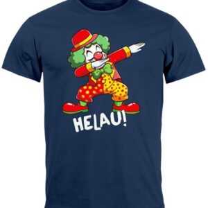 MoonWorks Print-Shirt Herren T-Shirt Fasching Karneval Dabbing Clown Kostüm-Ersatz Last Minu mit Print
