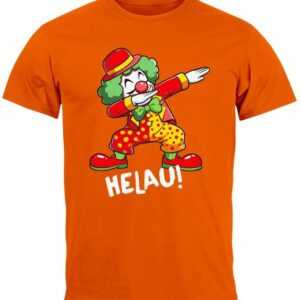 MoonWorks Print-Shirt Herren T-Shirt Fasching Karneval Dabbing Clown Kostüm-Ersatz Last Minu mit Print