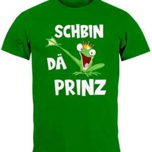 MoonWorks Print-Shirt Herren T-Shirt Fasching Karneval Frosch Prinz Kostüm Verkleidung Last mit Print