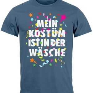 MoonWorks Print-Shirt Herren T-Shirt Fasching Karneval Kostüm Verkleidung Last Minute Faschi mit Print