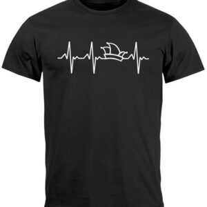 MoonWorks Print-Shirt Herren T-Shirt Fasching Karneval Narrenkappe EKG Verkleidung Faschings mit Print
