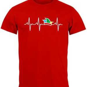 MoonWorks Print-Shirt Herren T-Shirt Fasching Karneval Narrenkappe EKG Verkleidung Faschings mit Print